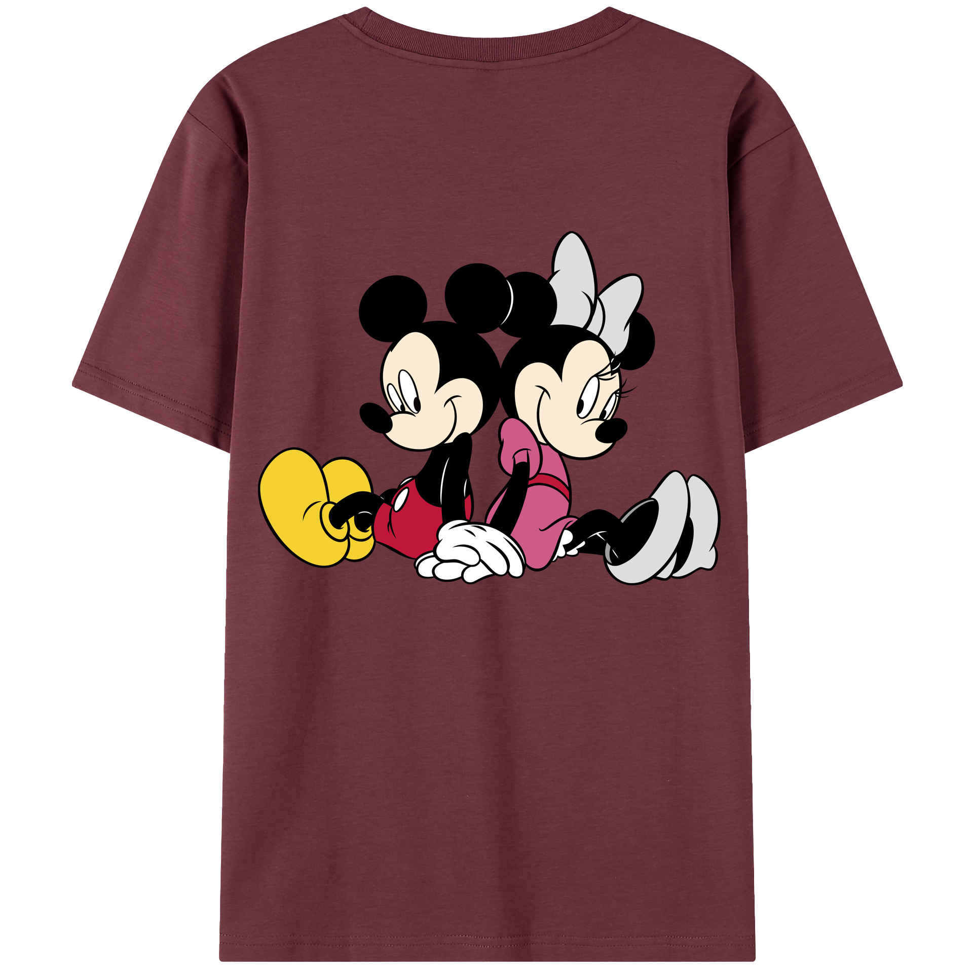（画像用） ミッキーマウス Mickey Mouse 綿100％半袖Tシャツ（背面プリント）